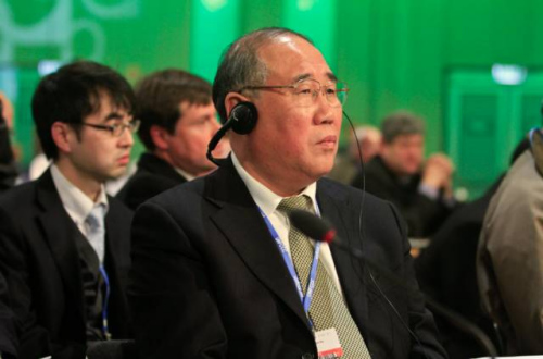 解振華在氣候大會上。<a target='_blank' >中新社</a>周銳 攝。 解振華在氣候大會上。<a target='_blank' >中新社</a>周銳 攝。