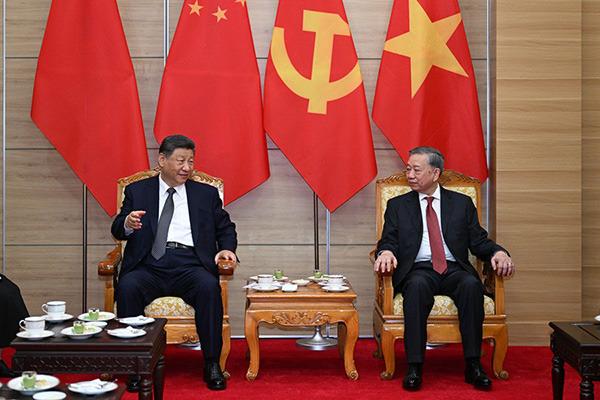 習近平同越共中央總書記蘇林話別