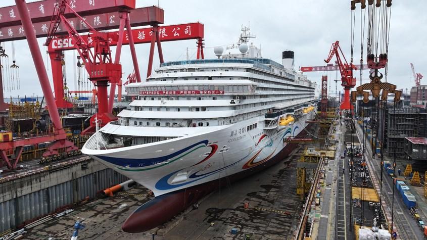 第二艘國產大型郵輪主體建造基本完成