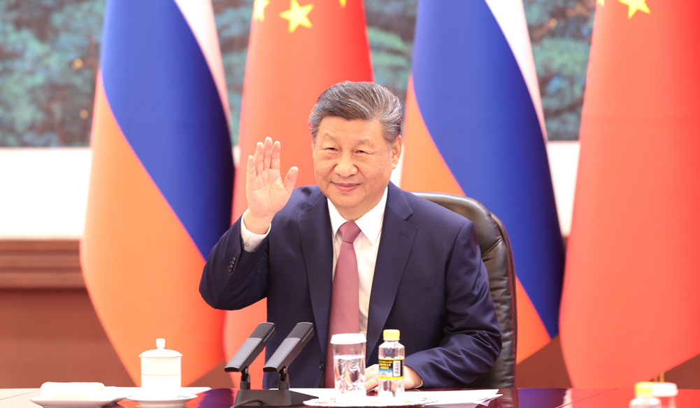 習近平同俄羅斯總統普京舉行視頻會晤