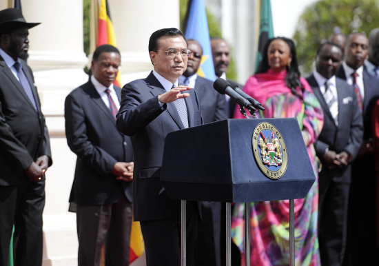 李克強要求中國公司精心建設蒙內鐵路