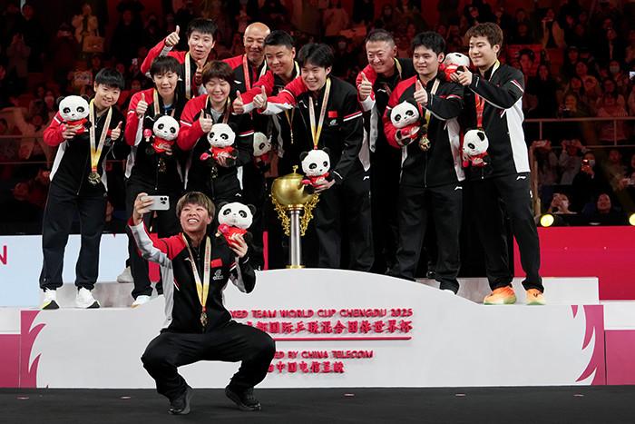 國際乒聯(lián)混團世界杯：中國隊戰(zhàn)勝日本隊奪冠